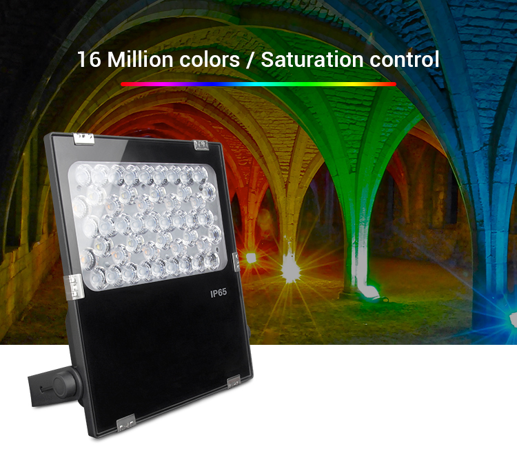 Mi-Light 50W RGB+CCT LED garden light FUTC06 16 million colours and saturation control