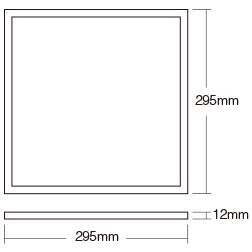 Mi-Light 20W RGB+CCT panel light FUTL03 product size dimensions ceiling panel