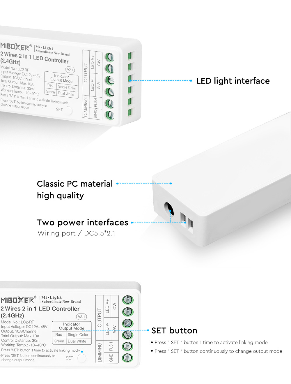 MiBoxer controller installation setup example