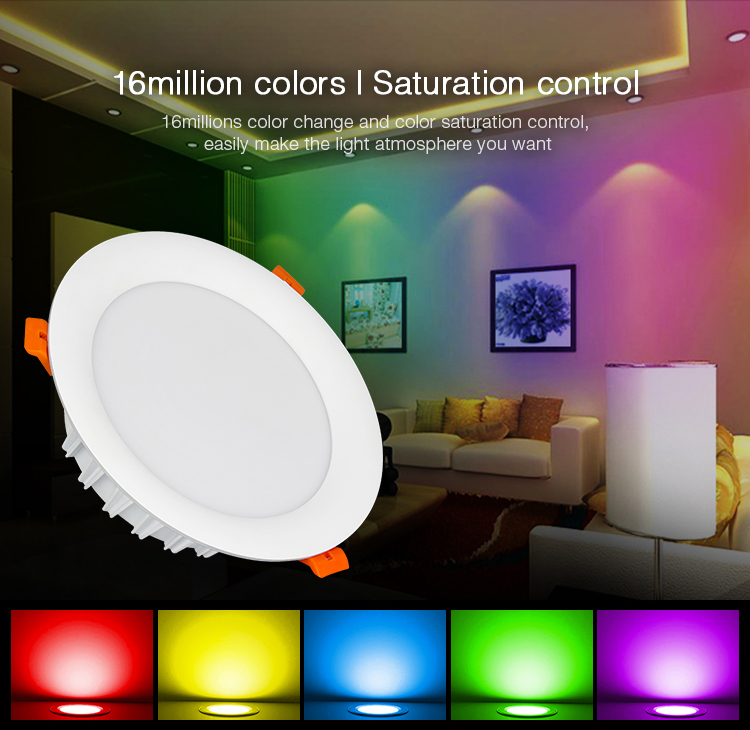 16 million colours Mi-Light 18W RGB+CCT LED downlight FUT065