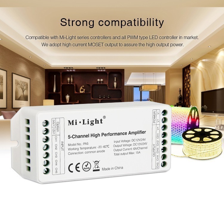 strong compatibility smart lighting milight amplifier