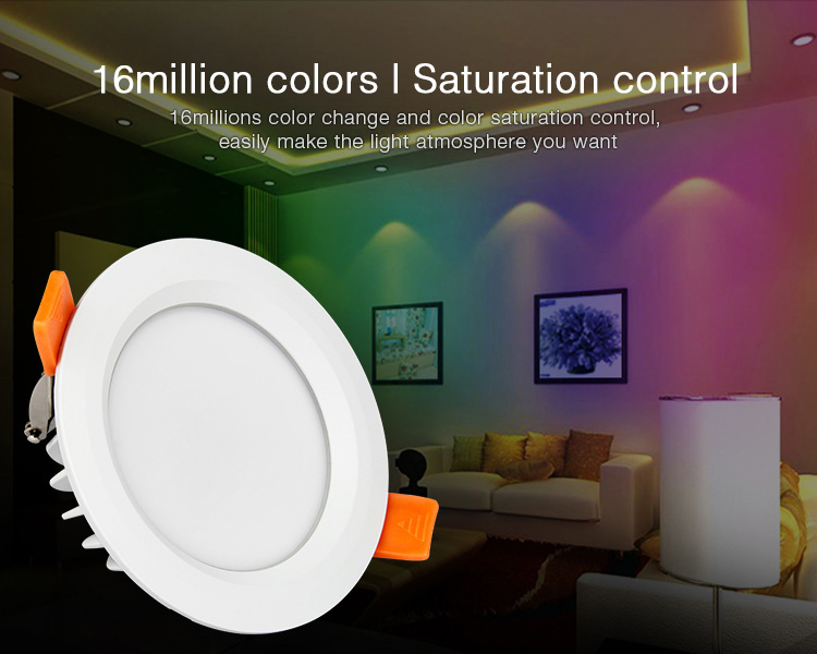 Mi-Light 6W RGB+CCT waterproof LED downlight FUT063 16 million colours