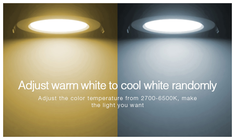 Mi-Light 6W RGB+CCT waterproof LED downlight FUT063 adjust warm to cold white colour temperature adjustable