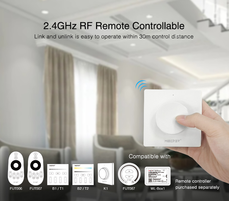 Detailed view of MiBoxer TRI-C1 dimmer