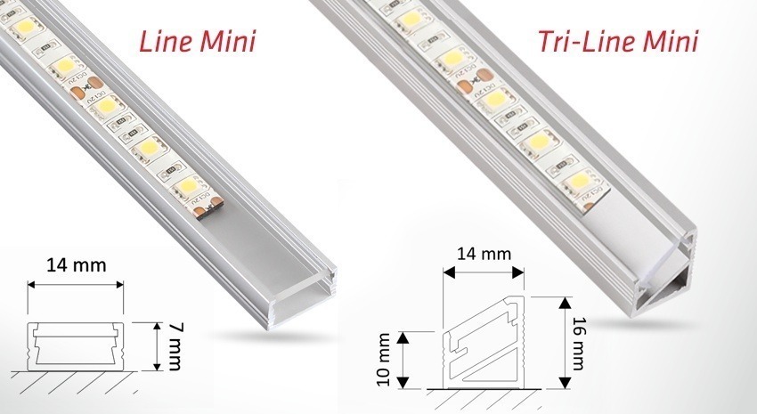 Furniture LED aluminium profiles channels extrusions