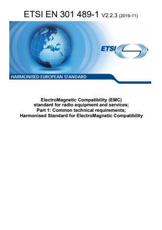 Comprehensive Guide to ETSI EN301 489-1 v2.2.3 (2019-11): Electromagnetic Compatibility Explained